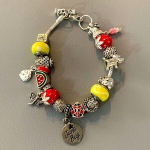 June Themed Vintage Charm Bracelet